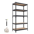 VEVOR Storage Shelves, 5-Tier Adjustable, 2000 lbs Capacity, Heavy Duty Garage Storage Shelving Unit, Metal Utility Rack Shelf, for Kitchen Pantry Basement Bathroom, 32.36" W x 16.34" D x 62.76" H - size: 16.34" D x 32.36" W x 62.76" H