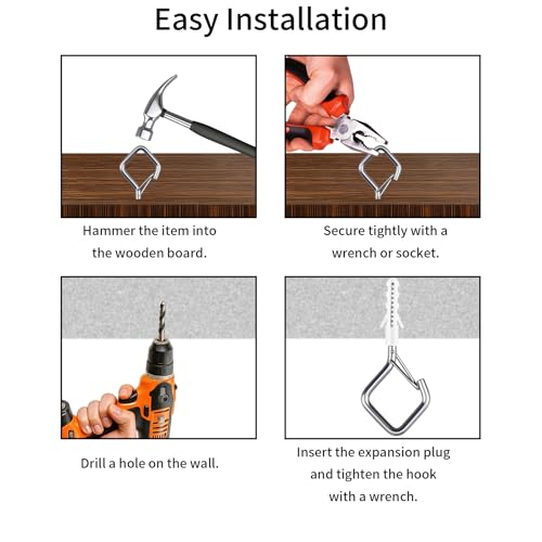 38 Pcs 304 Stainless Steel Ceiling Hooks for Plants & Lights - size: 38PCS