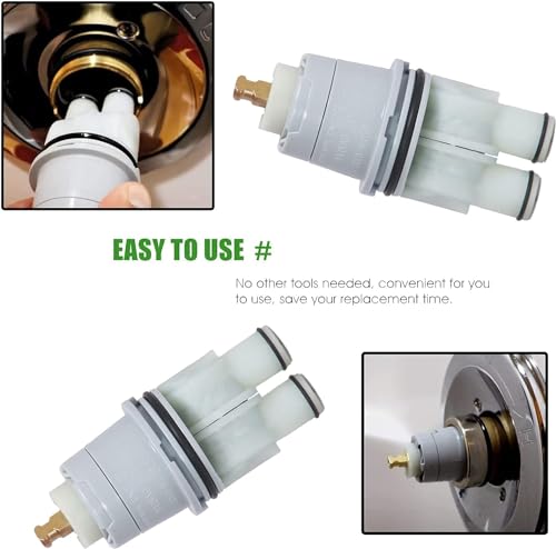 RP46074 Shower Valve Cartridge Repair Assembly Compatible for Delta Shower and Tub 13/14 Series Faucet,Replacement for Monitor Shower Cartridge,Single-Handle Universal Valve Cartridge Repair Kit-2 Pcs - style: RP46074-2 Pack