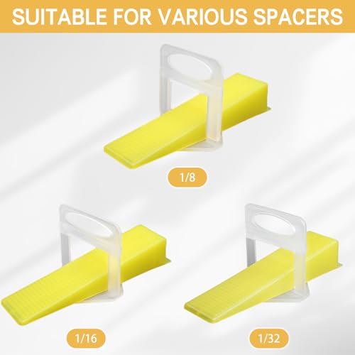 Storystore 1000pcs Reusable Tile Wedges for 1/8", 1/16", 1/32" Tile Spacers - size: 1000