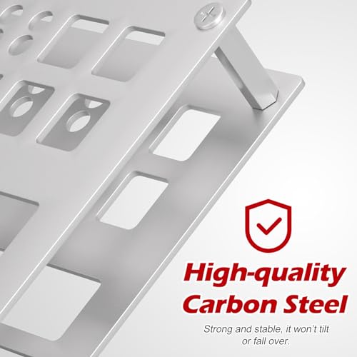 Screwdriver Organizer Holder Rack: Height Adjustable (Silver) - color: Silver