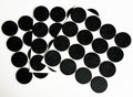 48pcs Self-Adhesive Black Felt Furniture Pads, 1" Round Floor Protectors - color: Black