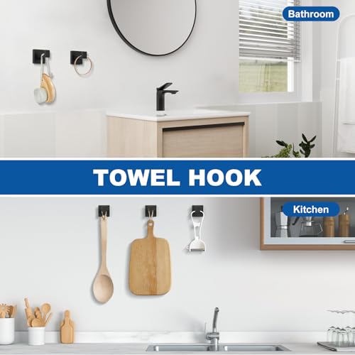 Cilee 10-Pieces Matte Black Bathroom Hardware Set, 24 inch Towel Bar Set - color: 10 - Matte Black, size: 10 Pieces