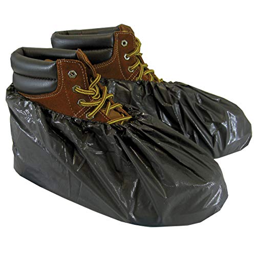 ShuBee Waterproof Shoe & Boot Covers Slip-Resistant Disposable for Plumbing Construction Floor Protection - 40 Pair - color: Black