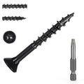Wood Screws #8 x 1-1/2’’, T25 Star Torx Drive Flat Head Deck Screws, Black, 165Pcs (1lb) - color: Black, size: 8X1-1/2’’