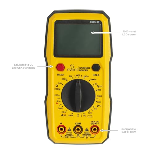 Sperry Instruments DM6410 8 Function Digital Multimeter, Yellow