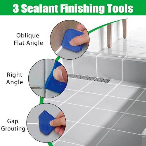 3 in 1 Caulking Tool, Silicone Sealant Finishing Tool, Caulk Remover Kit