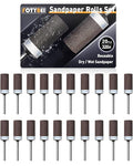 20Pcs 320 Grit Sanding Drums Sandpaper Sticks Set for Dremel Rotary Tool with 1/8" Shank, Rotary Tool Accessories Suitable for Metal Rust Removal/Jade Polishing/Stone Grinding (320 Grit) - size: 320 Grit