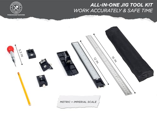 Cabinet Hardware Jig Tool - Precise Drilling Cabinet Handle Jig - Adjustable Cabinet Jig - Perfect for Kitchen Handles - Jig for Handles and Pulls