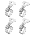 HARFINGTON 4pcs Hose Clamps 0.5"-0.7" (13-19mm) Adjustable 304 Stainless Steel Worm Gear Hose Clamps Assortment Kit for Plumbing Dryer Vent Automotive Dust Collector - size: 13-19mm
