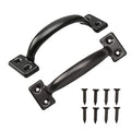 TamBee 2PCS 6-1/2 Inch Pulls Black Door Pull Handle Metal Kitchen Cabinets Furniture Wardrobe Medicine Handle in Black Door Hardware Gate Handle Door Pulls Warehouse Outdoor - size: 2 Pack 6-1/2 Inch Black