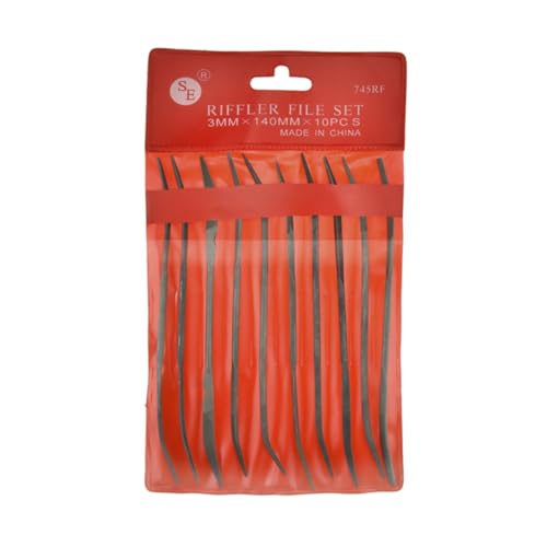 SE Riffler File Set - Precision Hand Tools - Double Ended Metal Files - Set of 10 Pcs - 745RF