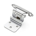 Ravinte 3/8" Inset Polished Chrome Cabinet Hinges 10 Pack (5 Pairs) - color: Polished Chrome