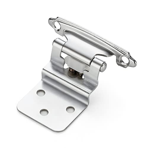Ravinte 3/8" Inset Polished Chrome Cabinet Hinges 10 Pack (5 Pairs) - color: Polished Chrome