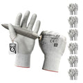 Schwer 6 Pairs A2 Cut Resistant Work Gloves, Ultra Durable, LT5636, L - size: Large