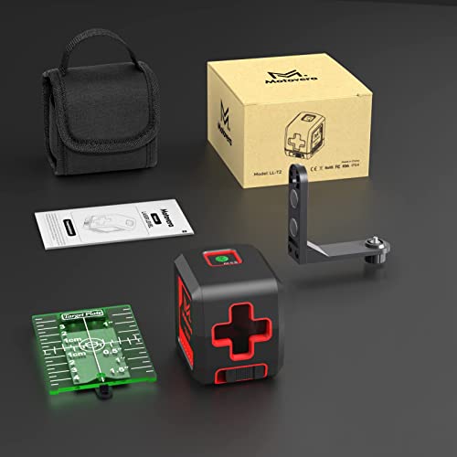 Self-Leveling Laser Level, 100Ft Green Cross Line Rotary Laser Tool - 4 Brightness Modes, Manual & Pulse Mode for Indoor/Outdoor Use, IP54 Waterproof with Carrying Bag - size: M