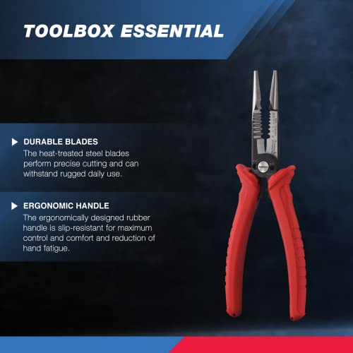 NEIKO 02038A 6-in-1 Wire Service Tool | 8-1/2" Length | Gripper, Crimper, Stripper, Cutter, Extractor, Electrician Pliers - style: 6-in-1 Electrician's Pliers