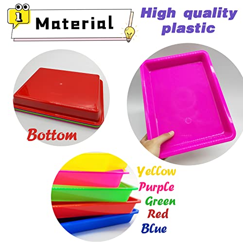 10 Pack Activity Plastic Crafts Art Tray,12.4”x 9.3" x 1.2"