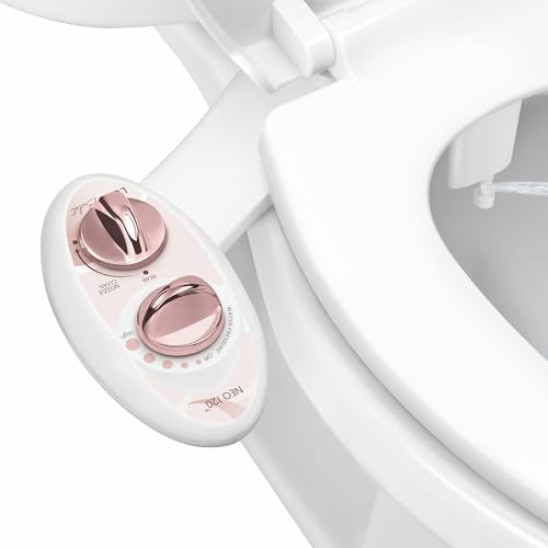 LUXE Bidet NEO 120 - Bidet Attachment for Toilet Seat, Rose Gold - color: Rose Gold