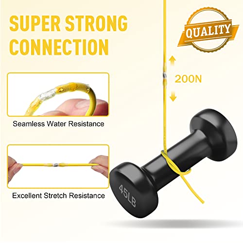 Kuject 100PCS Solder Seal Wire Connectors AWG 12-10, Yellow Solder Seal Heat Shrink Butt Connectors Terminals Solderstick Sleeve Waterproof Wire Splice Connector for Marine Boat Wire Joint - size: AWG 12-10 Yellow