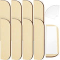 Taiyin 8 Pack 3.5 Inch Hinge Repair Wooden Plate Door Hole Cover Plate Wooden Hinge Filler Wood Repair Kit Kitchen Cabinet Hinges Cabinet Door Blanks with Double Sided Tapes