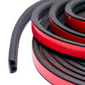 33Ft Universal Self Adhesive Weather Seal Strip for Car, 51/100 Inch Wide X 1/5 Inch Thick, Auto Door & Window Weatherstrip with Engine Cover (2 Rolls, 16.5 Ft Each) - size: 33 Feet Long