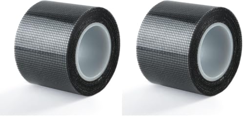 SANKEMU Window Screen Repair Kit 2 in X 16.5FT 3-Layer Strong Adhesive & Waterproof Tape Fiberglass Covering mesh, Repair for Window Screen and Screen Door tears Holes (Pack of 2) - size: 2 in X 16.5FT (Pack of 2)