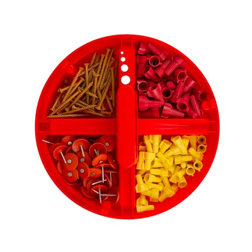 Bucket Boss - Super Stacker Small Parts Organizer, Bucket Organization (15054), Red (Pack of 6) - size: (Pack of 6)