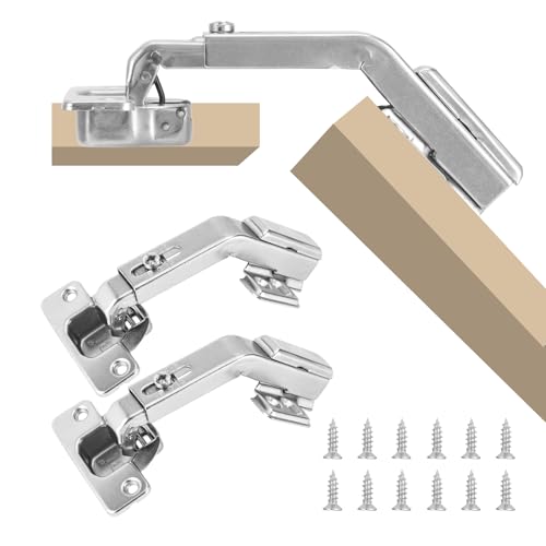 HBL' 4 Pack Corner Cabinet Hinges, 135° Lazy Susan Hinge for Cabinet Replacement, 35MM Lazy Susan Hinges for Kitchen Bifold Doors