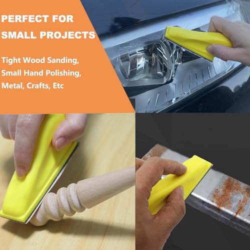 Micro Sand Paper Assortment Pack, 70PCS Wet Dry Sandpaper 120 to 600 Grit - style: Purple 80-600 Grit