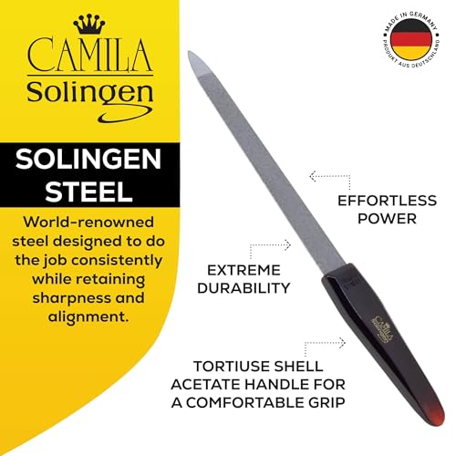 CS17 Sapphire Metal Nail File for Natural Nails Fingernail and Toenail Care, 5" Double Sided Coarse and Fine for Manicure and Pedicure - size: 5 Inch (Pack of 1)