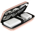iMangoo Travel Essential Electronics Organizer Charger Case Carrying Pouch - color: Rose Gold, size: Small
