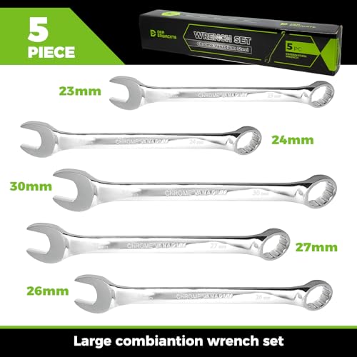 Der Erwachte 5Pc Metric Wrench Set, Large wrench set - size: 5 Piece Metric 23-30mm