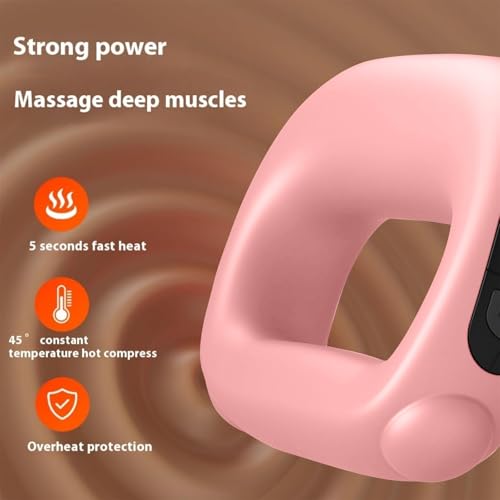 Deep Tissue Percussion Muscle Massage Gun: with Heat, Adjustable Intensity and Speed, Super Quiet, USB-C Rechargeable, Portable, Pain Relief for Athletes and Everyone, Ideal Gift（Pink） - color: Pink