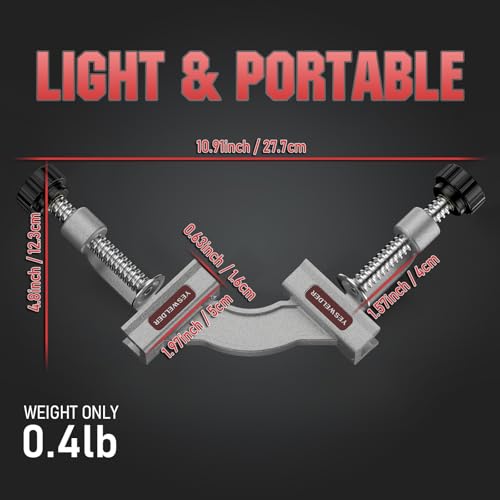 YESWELDER 90° Tube Clamp, Aluminum Alloy Right Angle Corner Clamp - style: 90° Tube Clamp