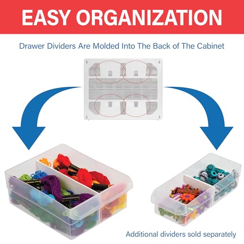 Akro-Mils 24-Drawer Plastic Storage Cabinet, 20" W x 6" D x 16" H, Black - color: Black, size: 24 Drawer, style: 1 Pack