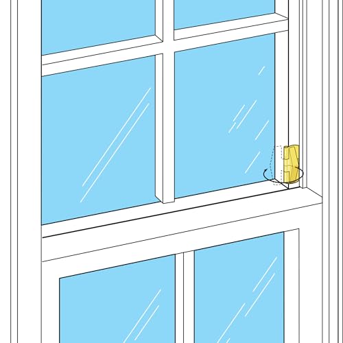 Prime-Line U 9938 Wood Window Vent Latch, Bright Brass, 2 Pack - color: Brass