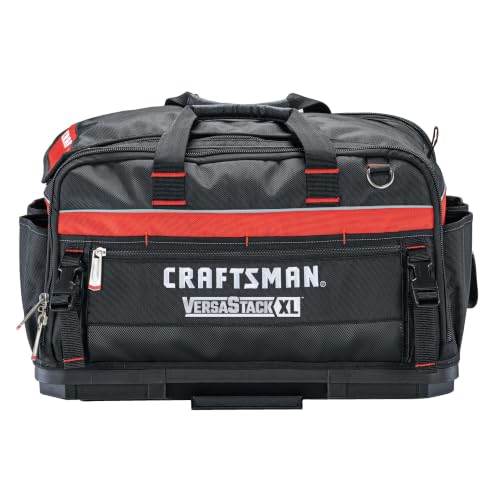CRAFTSMAN VERSASTACK XL Tool Bag, 22.5”, Durable Polyester, Black and Red (CMST21450)