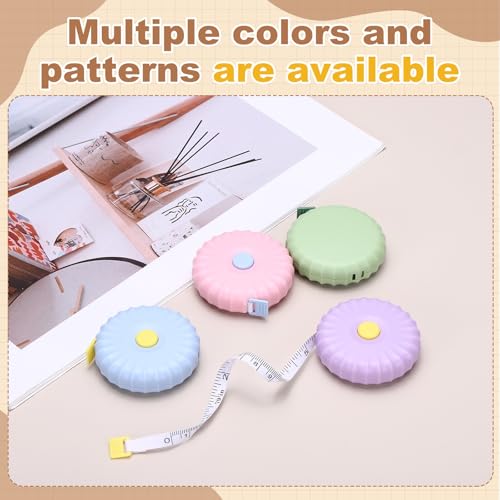 HARFINGTON 2Pcs Soft Tape Measure 79" Double Scale Retractable Mini Cartoon Measuring Tape Cute Tape Measurer for Sewing Craft Cloth Fabric Tailor Weight Loss Body Measurements, Purple - color: Purple