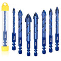 8 Pcs Masonry Drill Bit Set, 2025 Upgraded Concrete Drill Bit 6-14mm Serrated Tile Drill Bit for Wood, Glass, Metal, Plastic Hexagonal Handle Universal