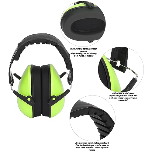 Eujgoov Hearing Protection Earmuff NRR 21 Passive Safety Ear Muffs Comfortable Fit