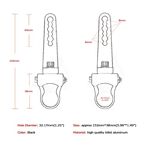 Tube Clamps Mounting Brackets for LED Light Bar Work Lights Fog Lights Off Road Lights Fit 1.25" Bull Bar,2pcs - size: 1.25"