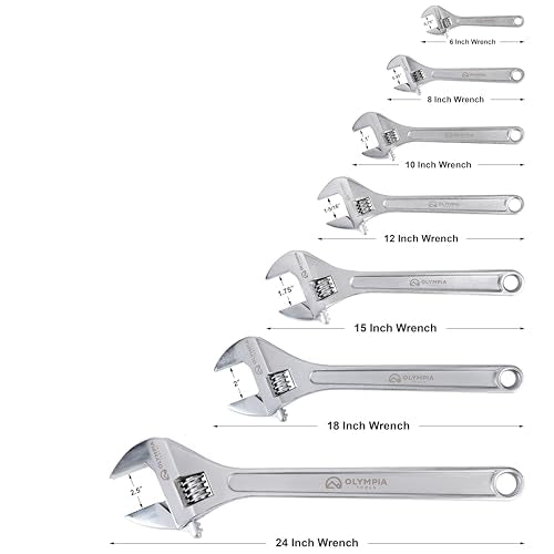 Olympia Tools 01-012 12" Adjustable Wrench - size: 12-Inch