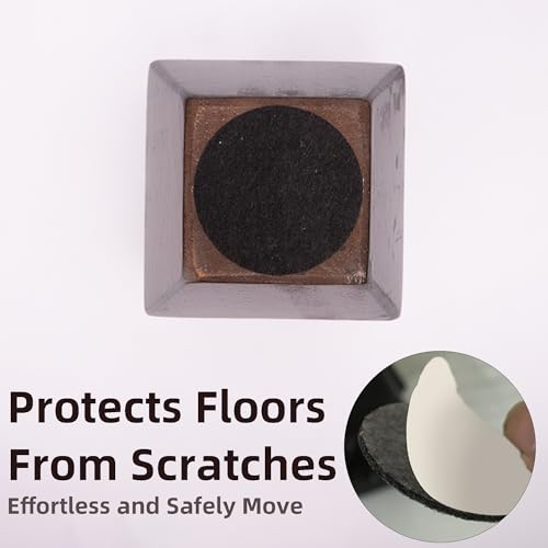 Square Wood Furniture Legs Set of 4 - Wooden Replacement Heavy Duty Feet for Sofa, Table, Couch, Bed, Bench, Dresser, Chairs, Sideboard, Recliner (Brown 2" H*3.15" W No Hanger Bolt) - color: Brown, size: 2"H*3.15"W (No Hanger Bolt)