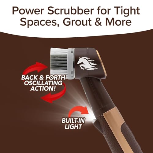 Horsepower Pocket Pony Gold Edition Scrubber, Longer Runtime, 5 Heads & LED - color: Pocket Pony Gold