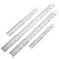 Metal Rulers, Steel Rulers Pack of 4, 6, 8, 12, 14-inch Stainless Steel Ruler