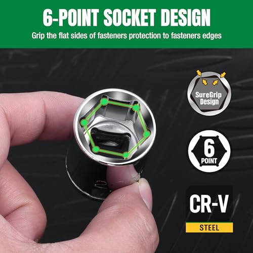 SK 1/2" Drive Socket Set, Metric Sockets, 11-Piece 10-20mm - size: Shallow, style: Metric