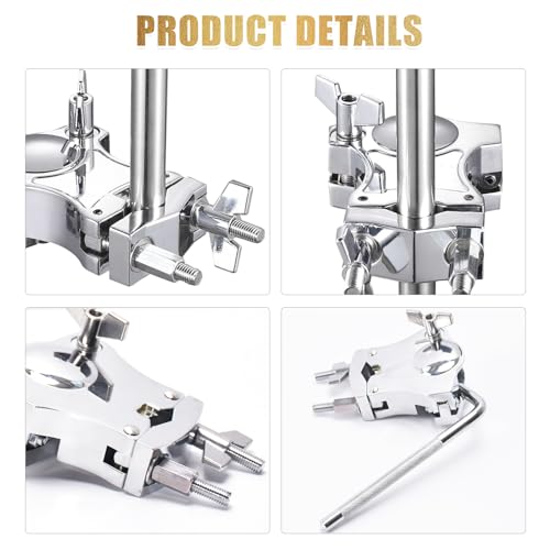L-Rod Cowbells Cymbal Clamp, Heavy-Duty Cowbell Extension Arm Clip