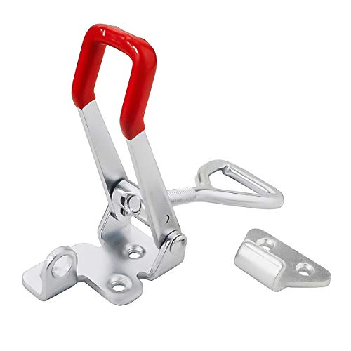 2 Pack Adjustable Toggle Clamp 660 lbs Holding Capacity Toggle Latch Hasp Clamp GH-4003 Lockable Quick Release Pull Latch Metal Draw Latch for Door, Box Case Trunk, Smoker Door, Jig - style: 4003, 2PK