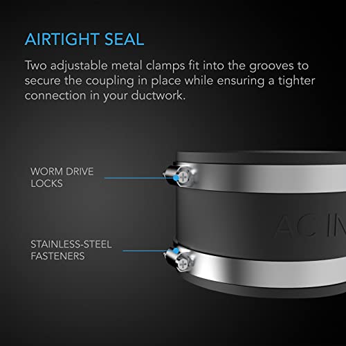 AC Infinity Noise Reduction Clamp 4-Inch, Duct Coupler. - size: 4inch